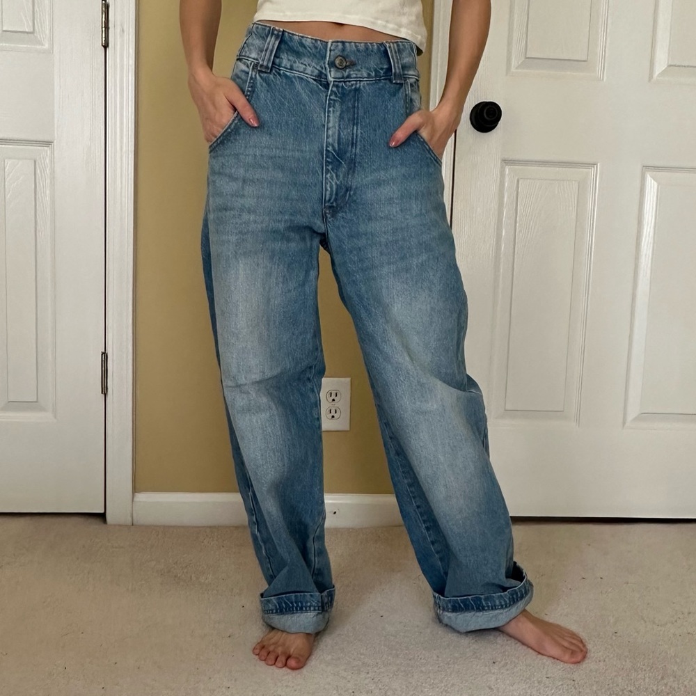 Zara low-rise oversized jeans